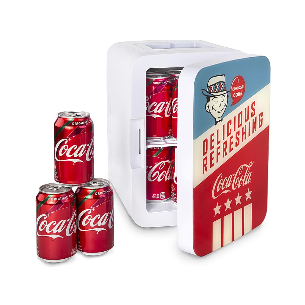 Cooluli - Coca-Cola Americana 0.4 Cu. Ft. Mini Fridge - Red