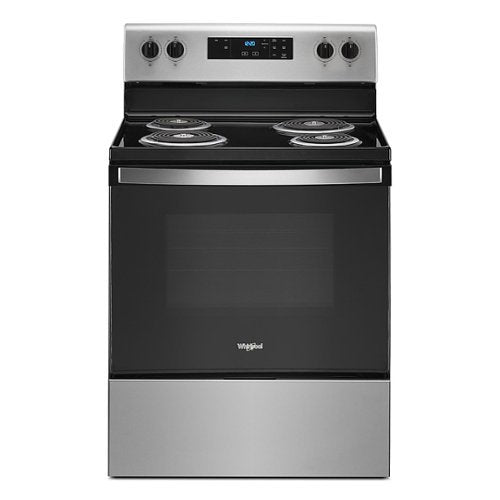 Whirlpool - 30 in. Wide 4 elements 4.8 cu. ft. Freestanding Electric Range with Keep Warm Setting - Stainless Steel