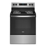 Whirlpool - 30 in. Wide 4 elements 4.8 cu. ft. Freestanding Electric Range with Keep Warm Setting - Stainless Steel
