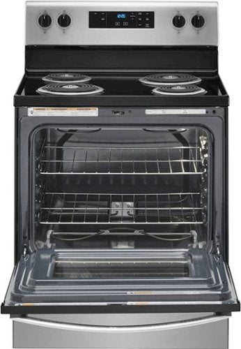 Whirlpool - 30 in. Wide 4 elements 4.8 cu. ft. Freestanding Electric Range with Keep Warm Setting - Stainless Steel