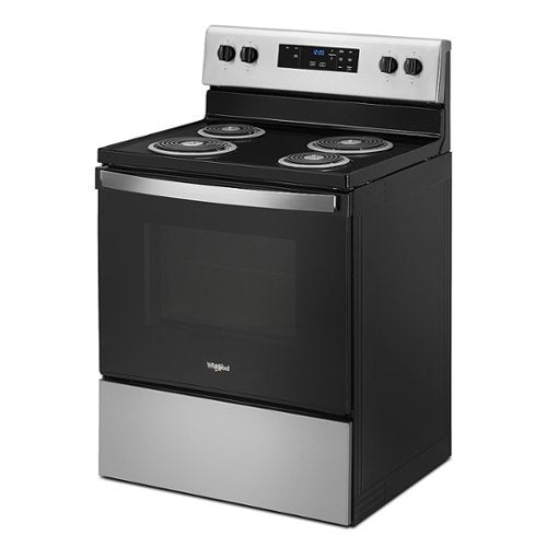 Whirlpool - 30 in. Wide 4 elements 4.8 cu. ft. Freestanding Electric Range with Keep Warm Setting - Stainless Steel
