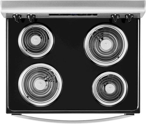 Whirlpool - 30 in. Wide 4 elements 4.8 cu. ft. Freestanding Electric Range with Keep Warm Setting - Stainless Steel