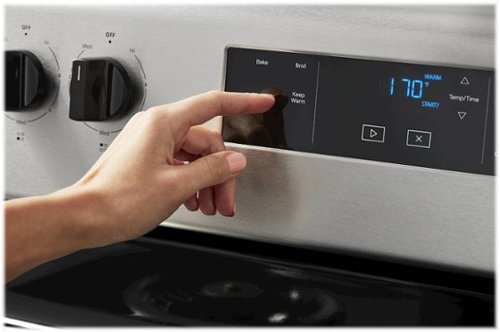 Whirlpool - 30 in. Wide 4 elements 4.8 cu. ft. Freestanding Electric Range with Keep Warm Setting - Stainless Steel