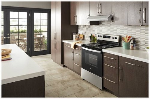 Whirlpool - 30 in. Wide 4 elements 4.8 cu. ft. Freestanding Electric Range with Keep Warm Setting - Stainless Steel