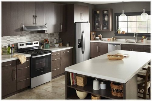 Whirlpool - 30 in. Wide 4 elements 4.8 cu. ft. Freestanding Electric Range with Keep Warm Setting - Stainless Steel