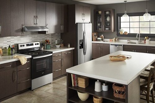 Whirlpool - 30 in. Wide 4 elements 4.8 cu. ft. Freestanding Electric Range with Keep Warm Setting - Stainless Steel