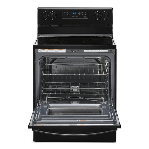 Whirlpool - 30 in. Wide 4 element 5.3 cu. ft. Freestanding Electric Range with Keep Warm Setting - Black