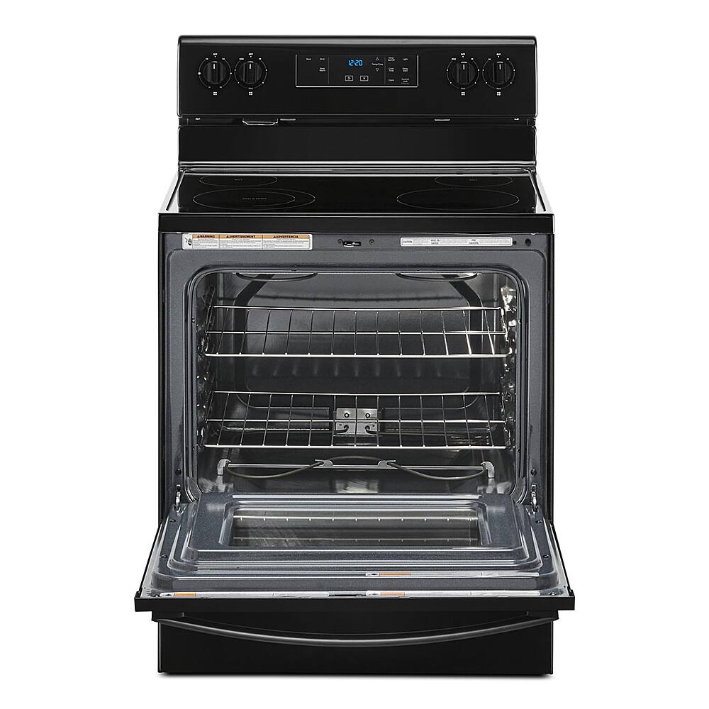 Whirlpool - 30 in. Wide 4 element 5.3 cu. ft. Freestanding Electric Range with Keep Warm Setting - Black