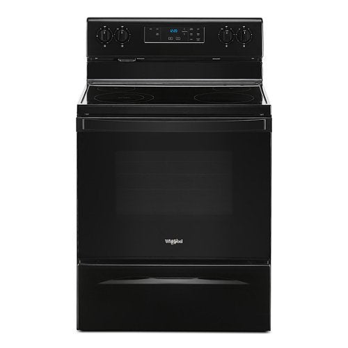 Whirlpool - 30 in. Wide 4 element 5.3 cu. ft. Freestanding Electric Range with Keep Warm Setting - Black