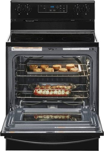 Whirlpool - 30 in. Wide 4 element 5.3 cu. ft. Freestanding Electric Range with Keep Warm Setting - Black