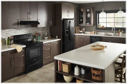 Whirlpool - 30 in. Wide 4 element 5.3 cu. ft. Freestanding Electric Range with Keep Warm Setting - Black