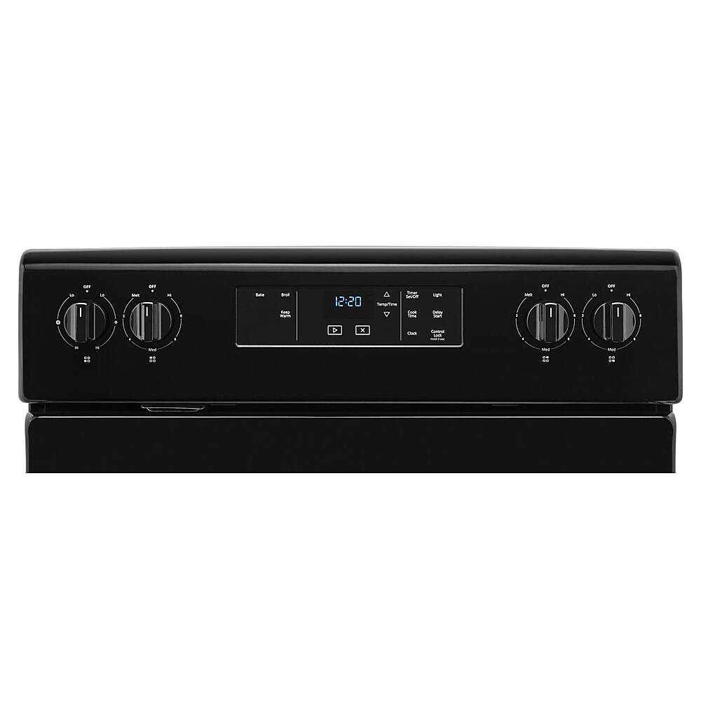 Whirlpool - 30 in. Wide 4 element 5.3 cu. ft. Freestanding Electric Range with Keep Warm Setting - Black