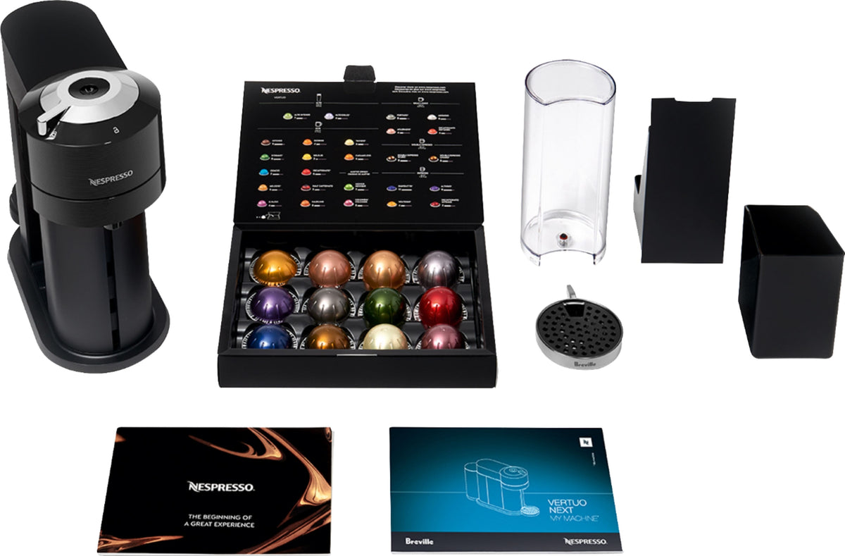 Nespresso - Vertuo Next Premium by Breville with Aeroccino3 - Classic Black