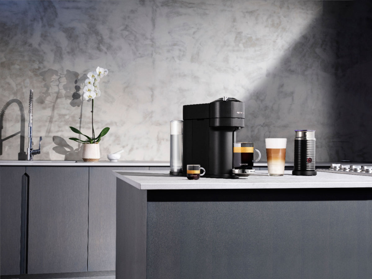 Nespresso - Vertuo Next Premium by Breville with Aeroccino3 - Classic Black