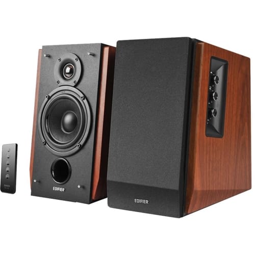 Edifier - R1700BT 4" 66-Watt Powered Bookshelf Speaker (Pair) - Brown