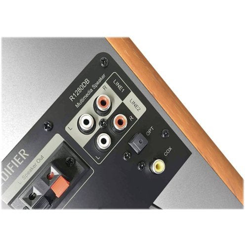 Edifier - R1280DB Powered Bluetooth Bookshelf Speakers, Computer Speakers - 42W RMS Optical Input - Wireless Studio Monitors - Brown