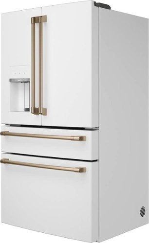 GE - Left Side Panel for Full Depth 4-Door Café Refrigerator CVE28DP4NW2 - Matte White