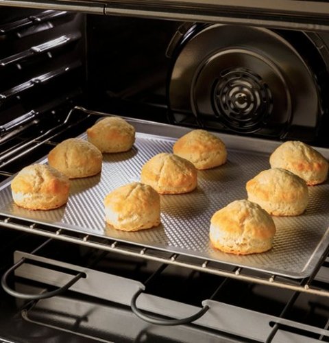 GE - 30 in. Wide 5 Elements 6.6 Cu. Ft. Freestanding Double Oven Electric Convection Range with Steam Cleaning and Air Fry - Stainless Steel