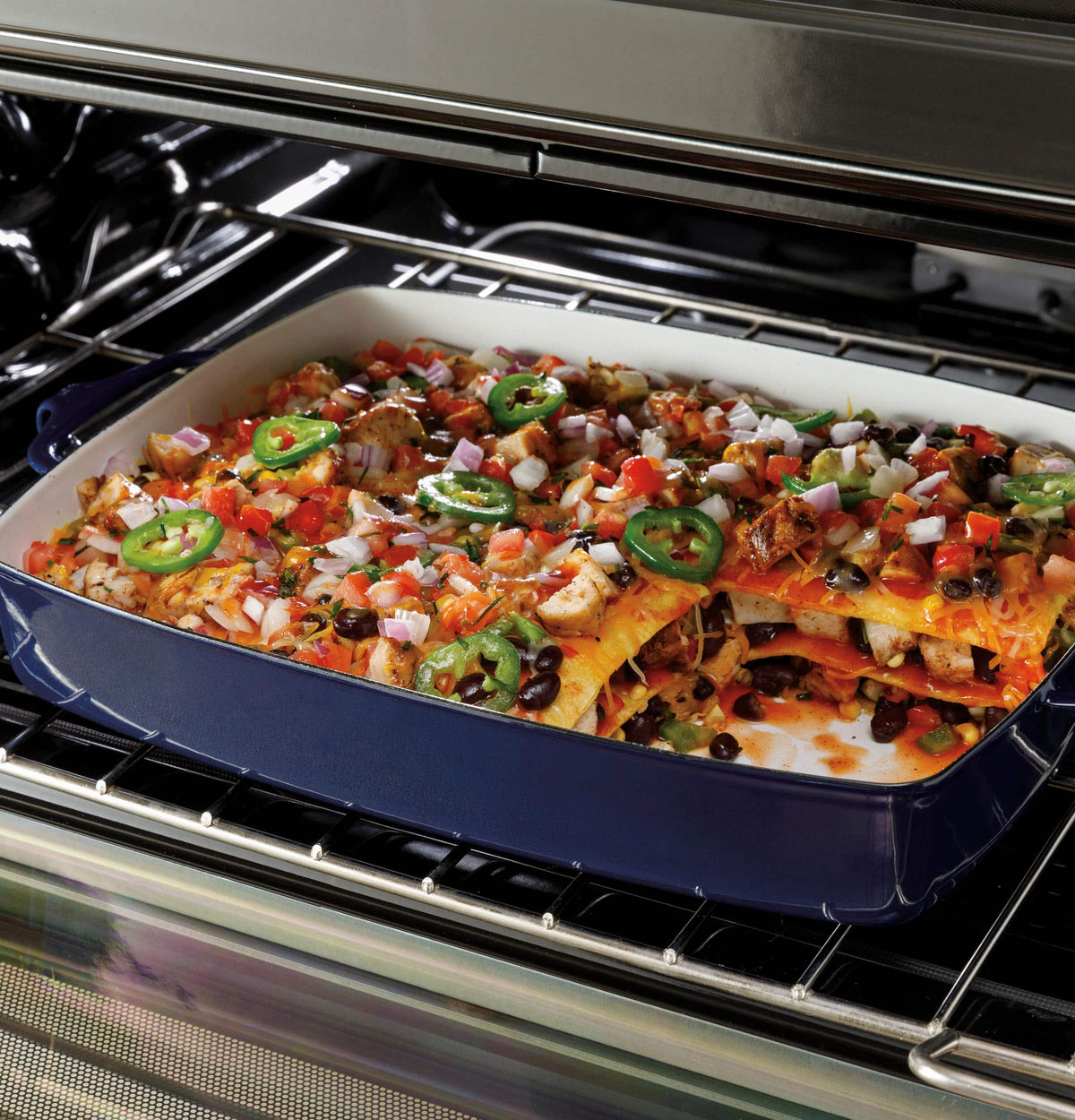 GE - 30 in. Wide 5 Elements 6.6 Cu. Ft. Freestanding Double Oven Electric Convection Range with Steam Cleaning and Air Fry - Stainless Steel
