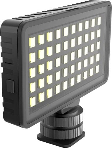Digipower - Insta-Fame Dimmable 50 LED Super Bright Video Light with 3X Light Diffusers and Smartphone Mount - Black
