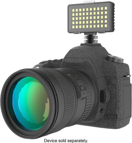 Digipower - Insta-Fame Dimmable 50 LED Super Bright Video Light with 3X Light Diffusers and Smartphone Mount - Black