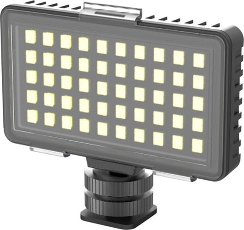 Digipower - Insta-Fame Dimmable 50 LED Super Bright Video Light with 3X Light Diffusers and Smartphone Mount - Black