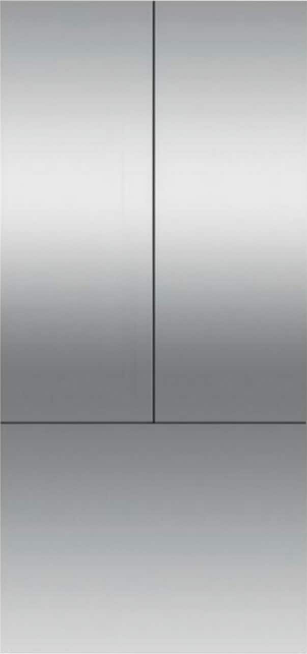 Fisher & Paykel - 36 x 80 in Integrated French Door Stainless Panel For RS36A80U1 (Handles not Included) - Stainless Steel