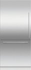 Fisher & Paykel - 36 x 80 in Integrated Single Door Bottom Mount Door Panel L Hinge (Handles not Included) - Stainless Steel