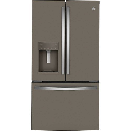 GE - 36 in. Wide 22.1 Cu. Ft. French Door Counter-Depth Refrigerator and Space Saving Ice Maker - Slate