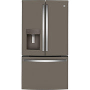 GE - 36 in. Wide 22.1 Cu. Ft. French Door Counter-Depth Refrigerator and Space Saving Ice Maker - Slate
