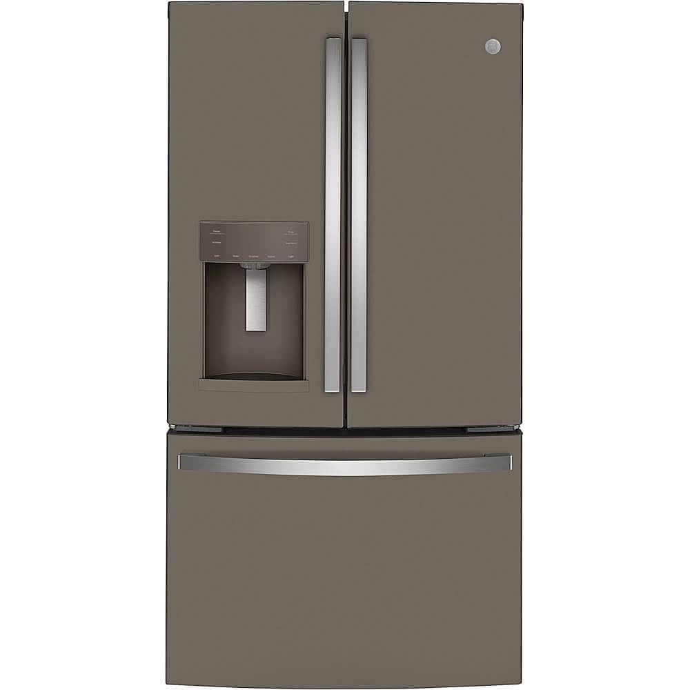GE - 36 in. Wide 22.1 Cu. Ft. French Door Counter-Depth Refrigerator and Space Saving Ice Maker - Slate