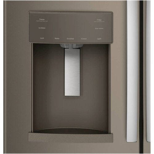 GE - 36 in. Wide 22.1 Cu. Ft. French Door Counter-Depth Refrigerator and Space Saving Ice Maker - Slate