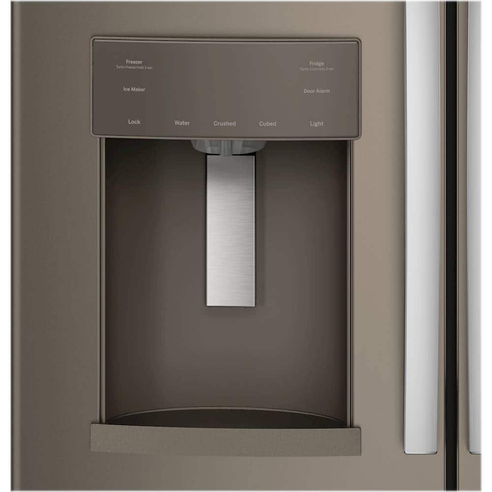 GE - 36 in. Wide 22.1 Cu. Ft. French Door Counter-Depth Refrigerator and Space Saving Ice Maker - Slate
