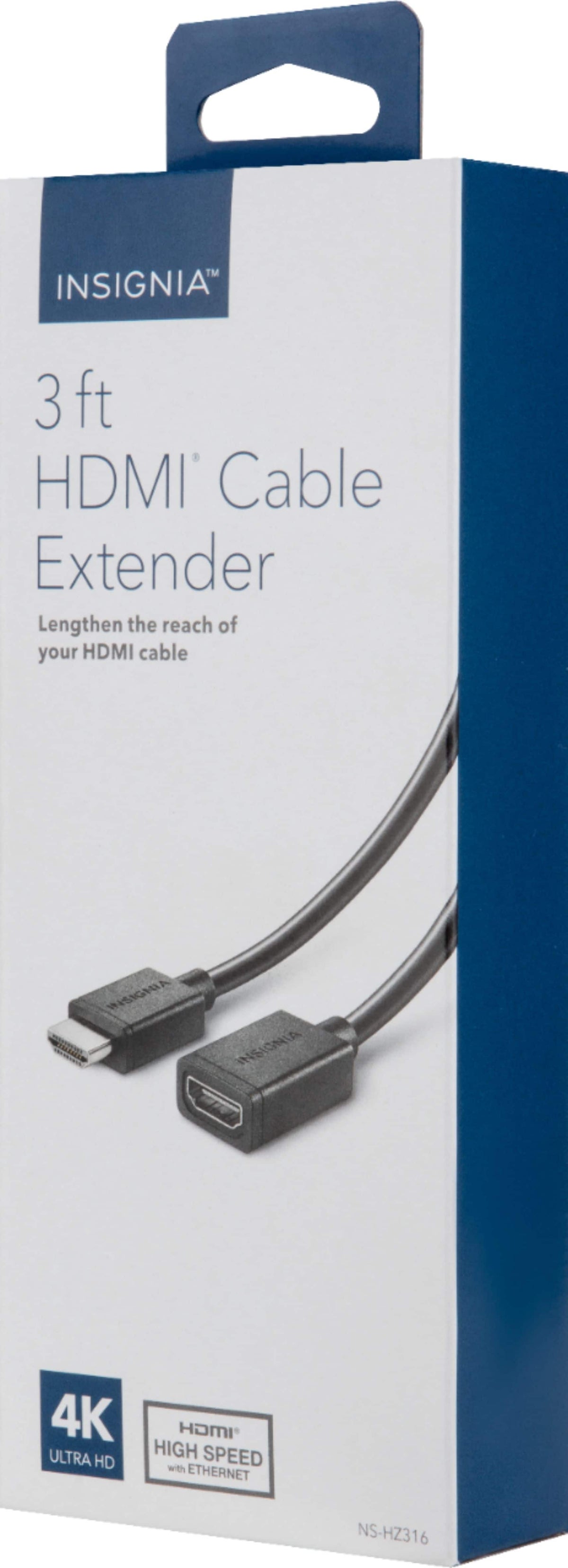 Insignia™ - 3' HDMI Cable Extender - Black