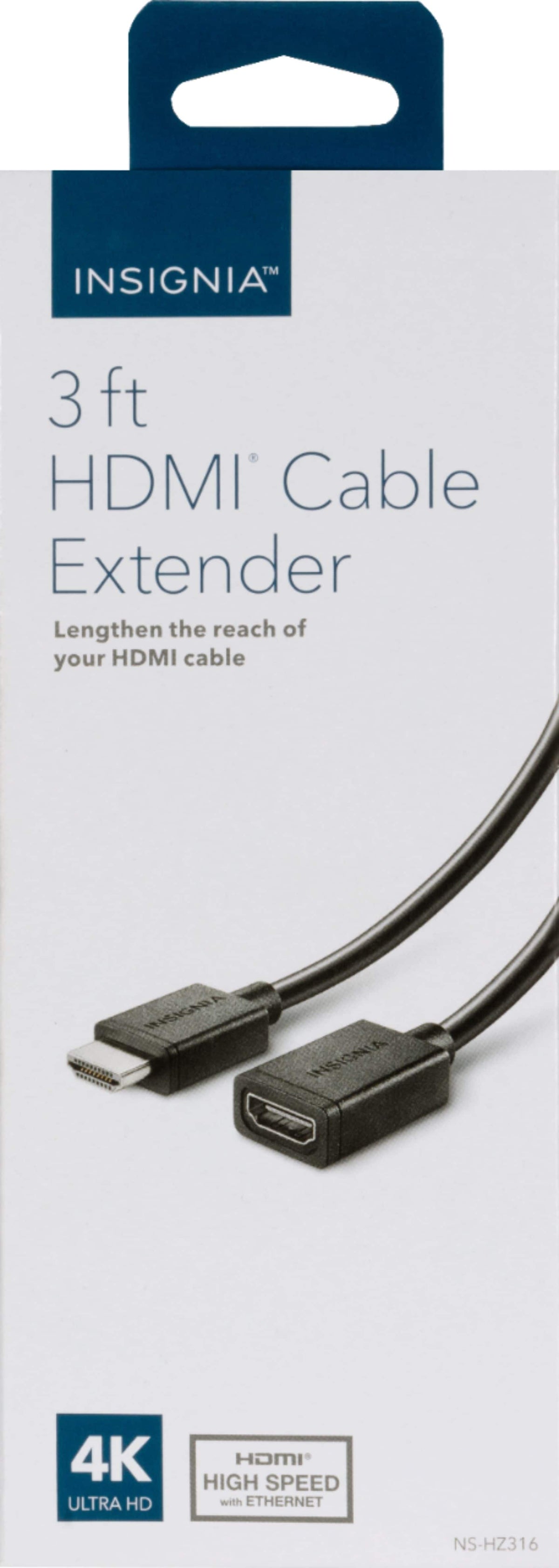 Insignia™ - 3' HDMI Cable Extender - Black