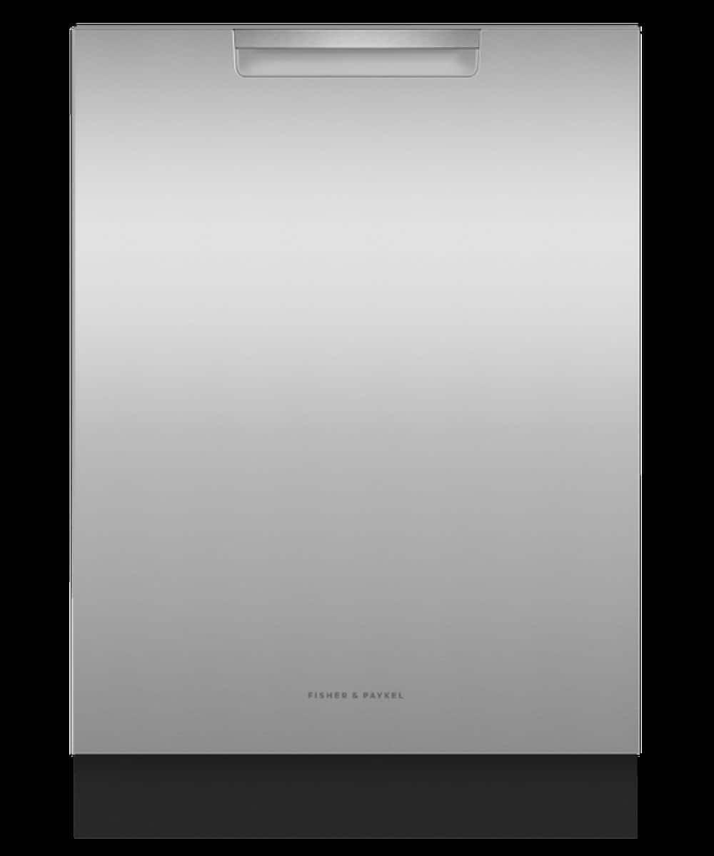Fisher & Paykel - Series 7 Contemporary Tall Built-in Smart Dishwasher 44 dBA Top Control - Stainless Steel