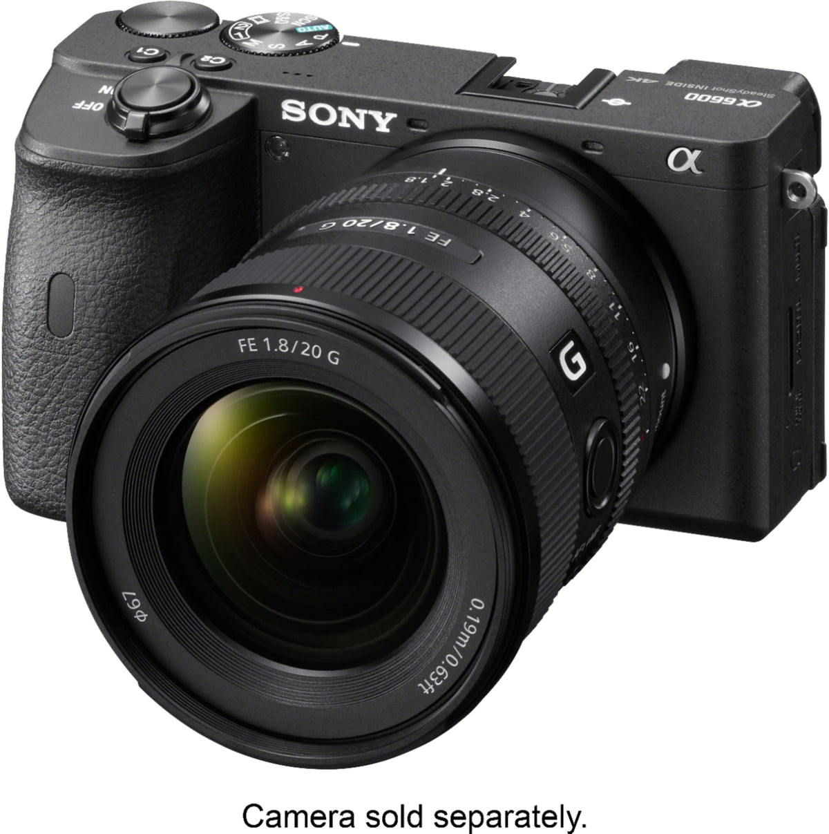Sony - FE 20mm f/1.8 G Ultra Wide Angle Prime Lens for E-mount Cameras - Black