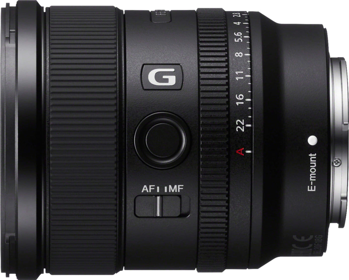 Sony - FE 20mm f/1.8 G Ultra Wide Angle Prime Lens for E-mount Cameras - Black