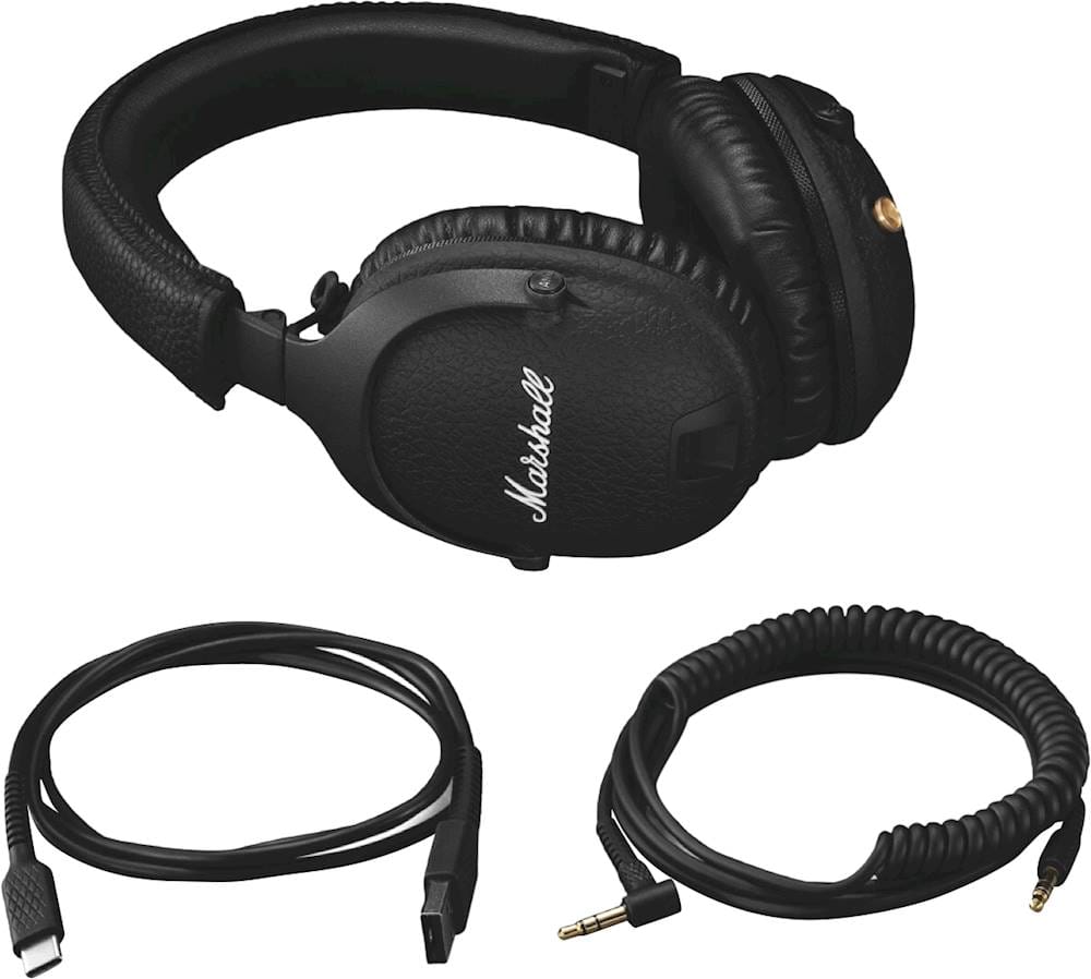 Marshall - Monitor II A.N.C. Wireless Noise Cancelling Over-the-Ear Headphones - Black