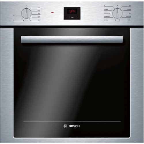 Bosch - 500 Series 24" 2.8 Cu. Ft. Built-In Single Electric Wall Oven with True Convection - Stainless Steel