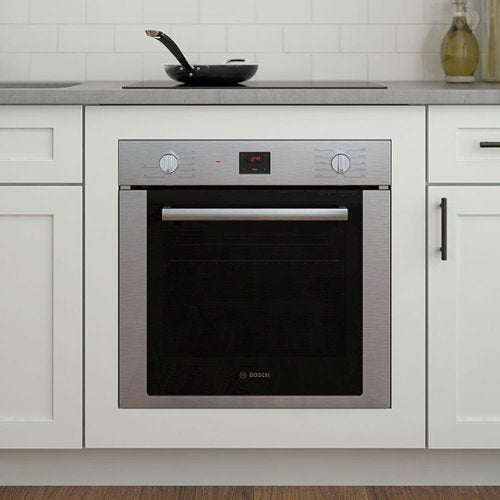 Bosch - 500 Series 24" 2.8 Cu. Ft. Built-In Single Electric Wall Oven with True Convection - Stainless Steel