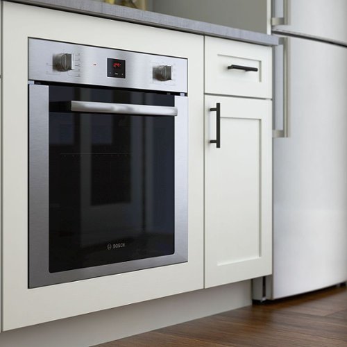 Bosch - 500 Series 24" 2.8 Cu. Ft. Built-In Single Electric Wall Oven with True Convection - Stainless Steel