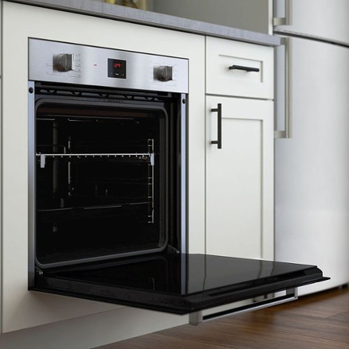 Bosch - 500 Series 24" 2.8 Cu. Ft. Built-In Single Electric Wall Oven with True Convection - Stainless Steel