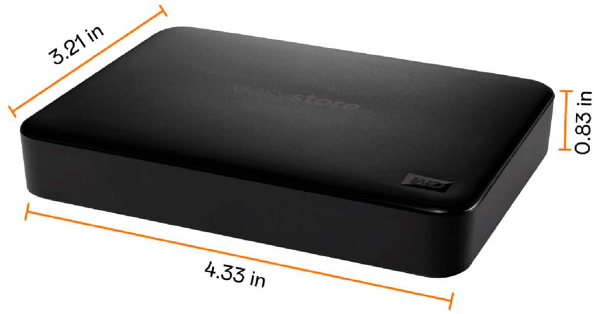 WD - Easystore 5TB External USB 3.2 Gen 1 Portable Hard Drive - Black
