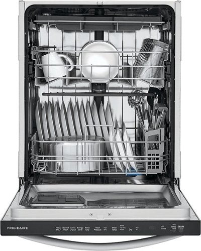 Frigidaire - 24" Built-In Stainless Steel Tub Dishwasher with 3rd Rack, EvenDry System, 49 dBA - Stainless Steel