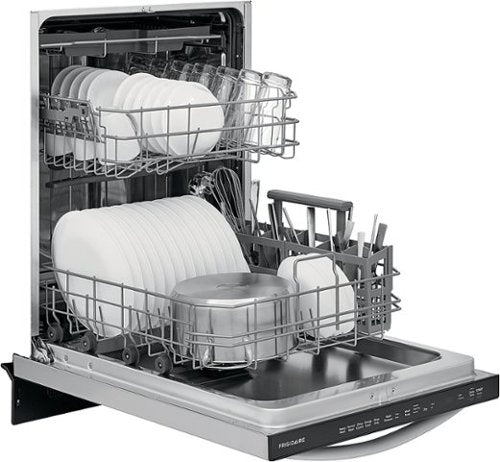 Frigidaire - 24" Built-In Stainless Steel Tub Dishwasher with 3rd Rack, EvenDry System, 49 dBA - Stainless Steel