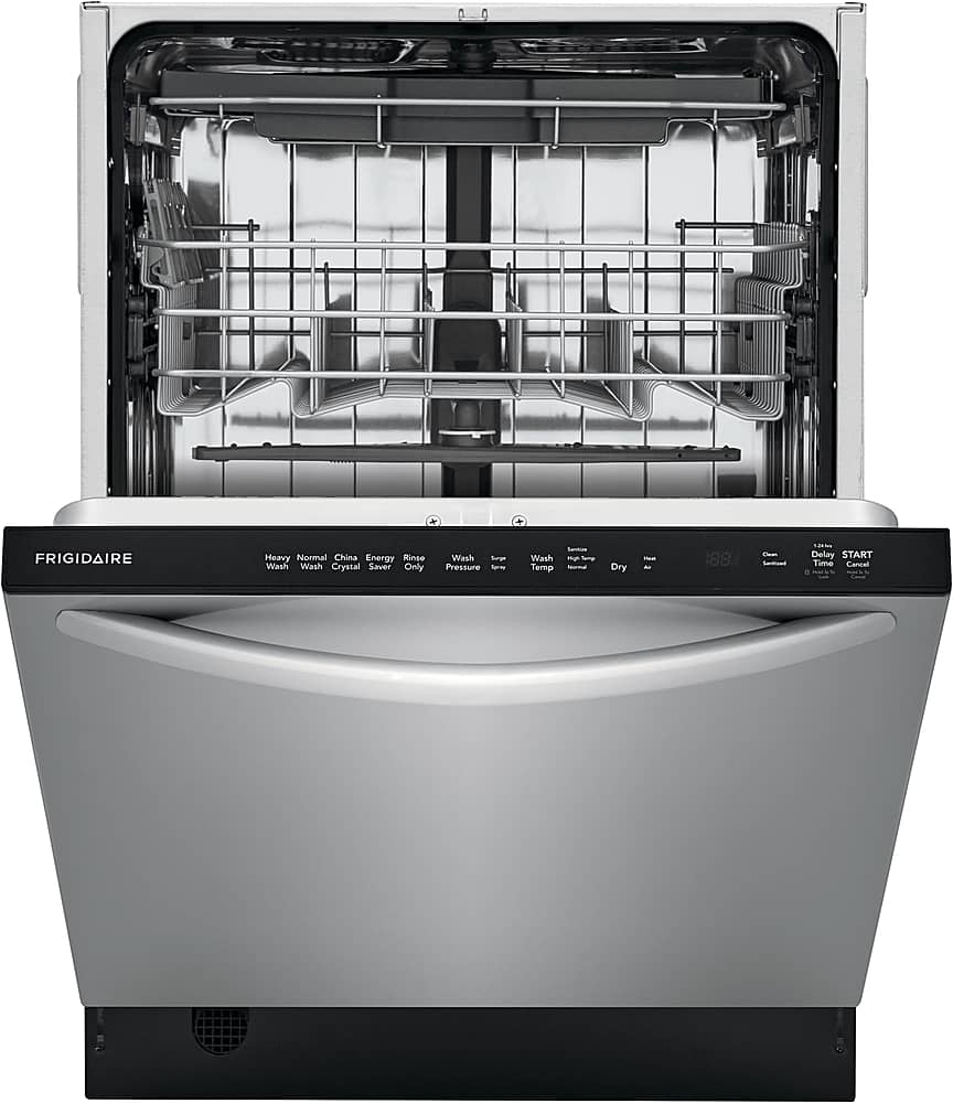Frigidaire - 24" Built-In Stainless Steel Tub Dishwasher with 3rd Rack, EvenDry System, 49 dBA - Stainless Steel