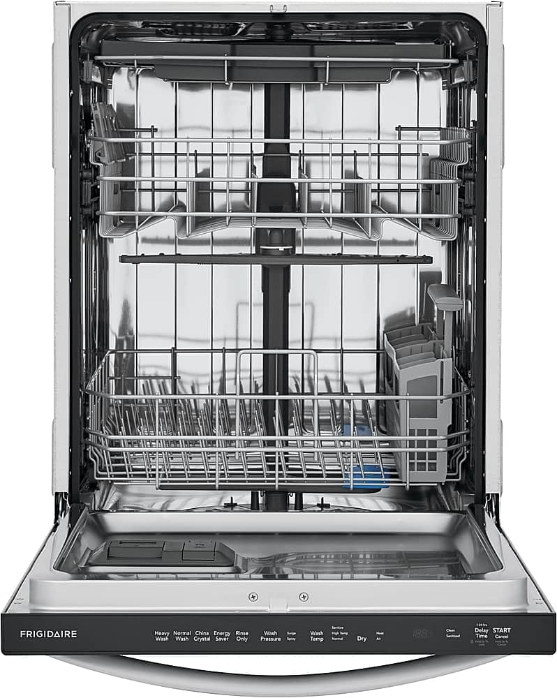 Frigidaire - 24" Built-In Stainless Steel Tub Dishwasher with 3rd Rack, EvenDry System, 49 dBA - Stainless Steel