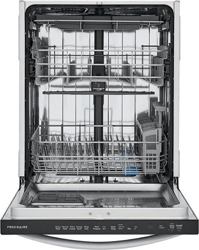 Frigidaire - 24" Built-In Stainless Steel Tub Dishwasher with 3rd Rack, EvenDry System, 49 dBA - Stainless Steel