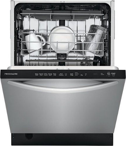Frigidaire - 24" Built-In Stainless Steel Tub Dishwasher with 3rd Rack, EvenDry System, 49 dBA - Stainless Steel